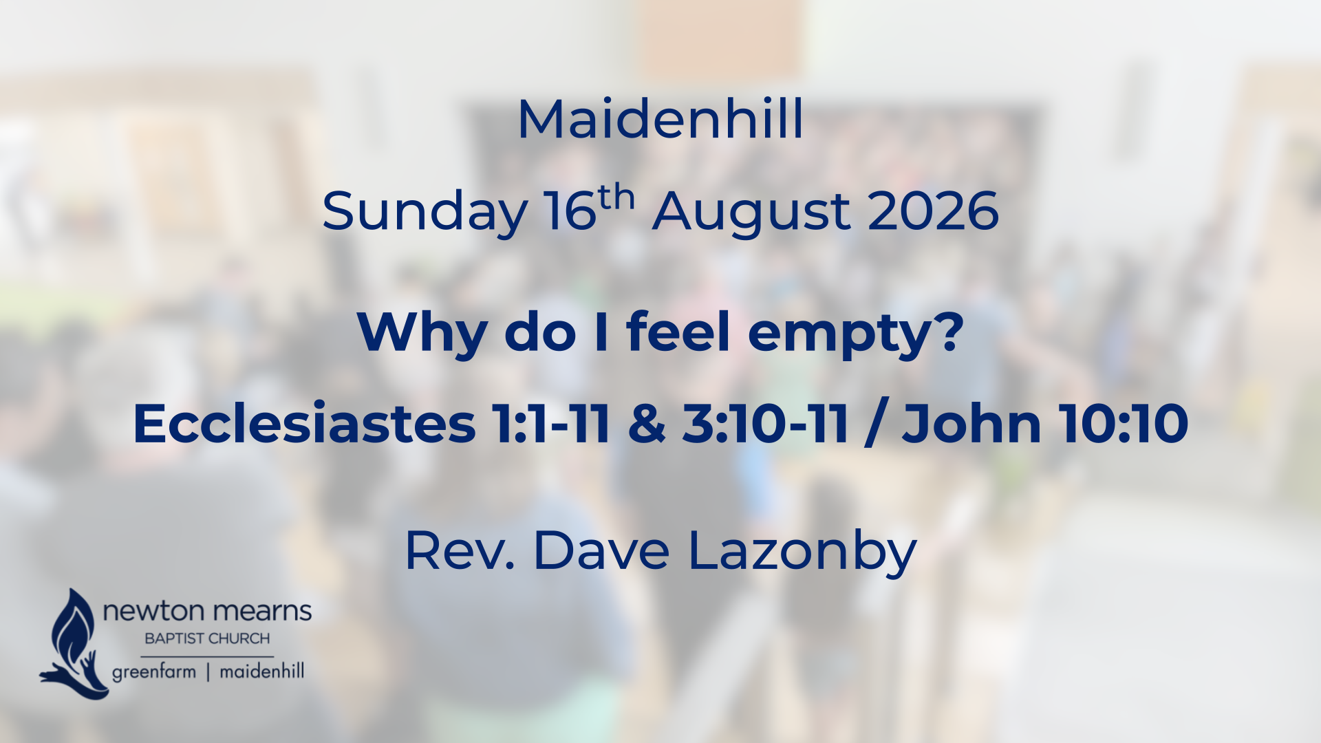 Sunday 16th August 2026