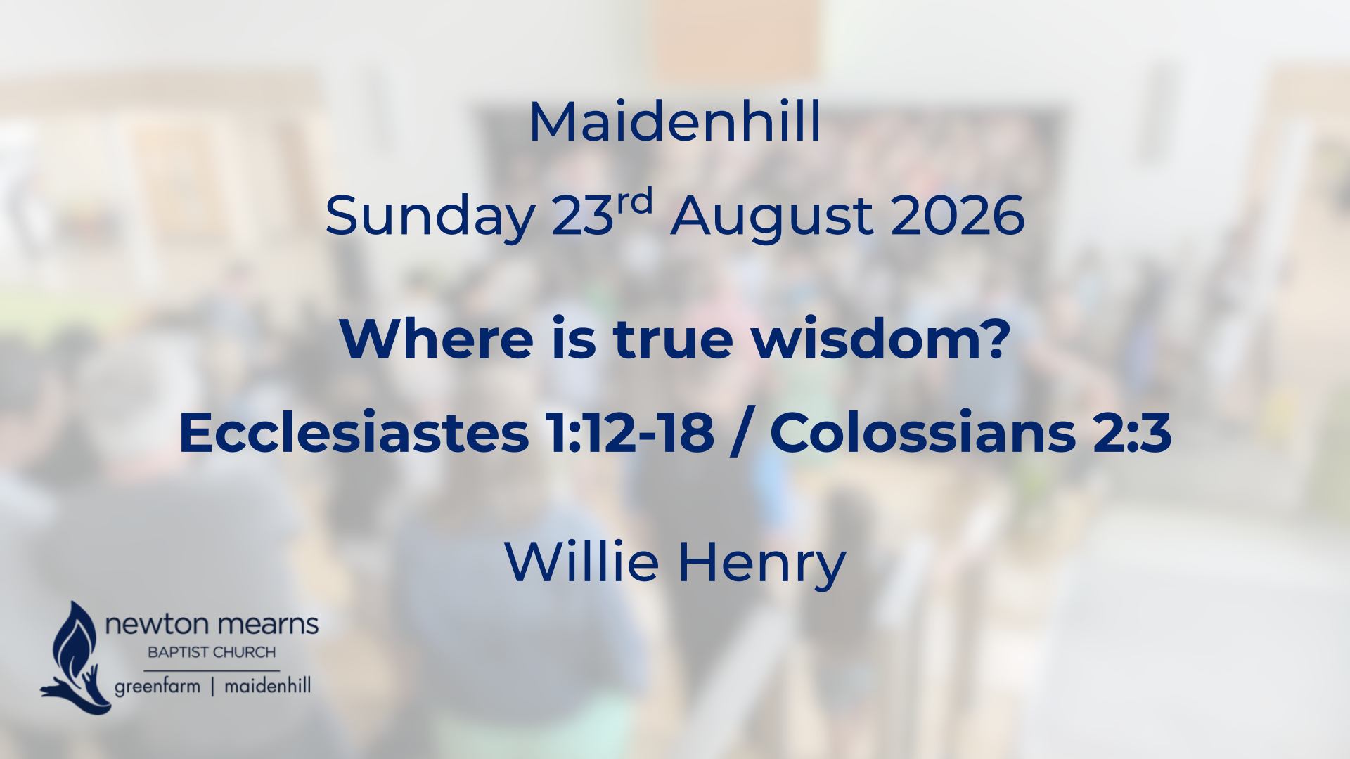 Sunday 23rd August 2026